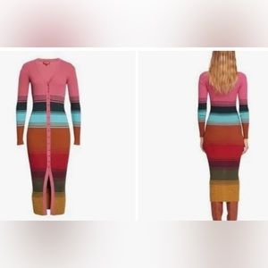 STAUD midi sweater dress